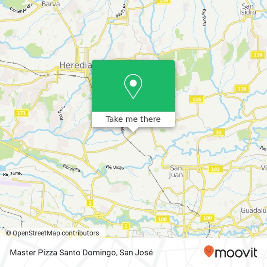Master Pizza Santo Domingo map