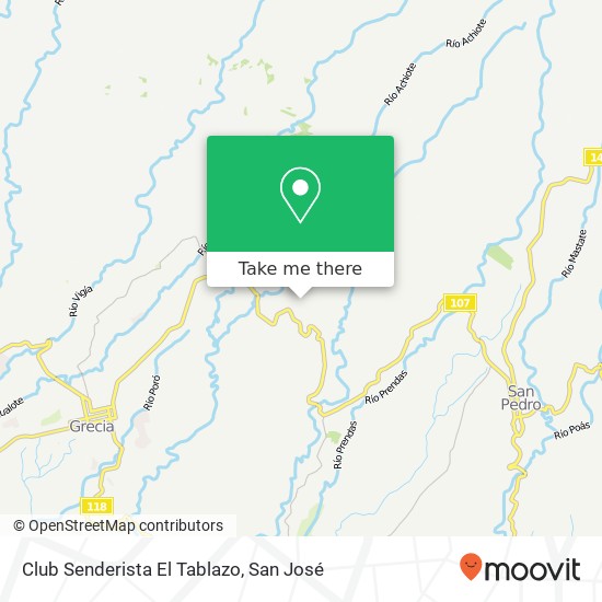 Club Senderista El Tablazo map