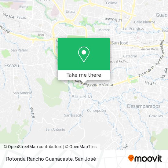 Rotonda Rancho Guanacaste map