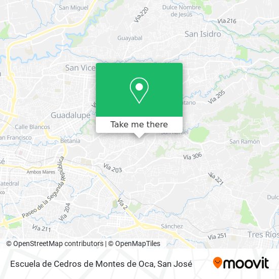 Escuela de Cedros de Montes de Oca map