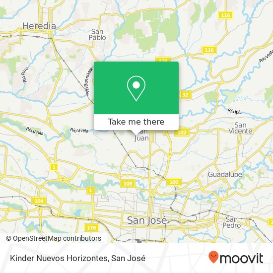 Kinder Nuevos Horizontes map