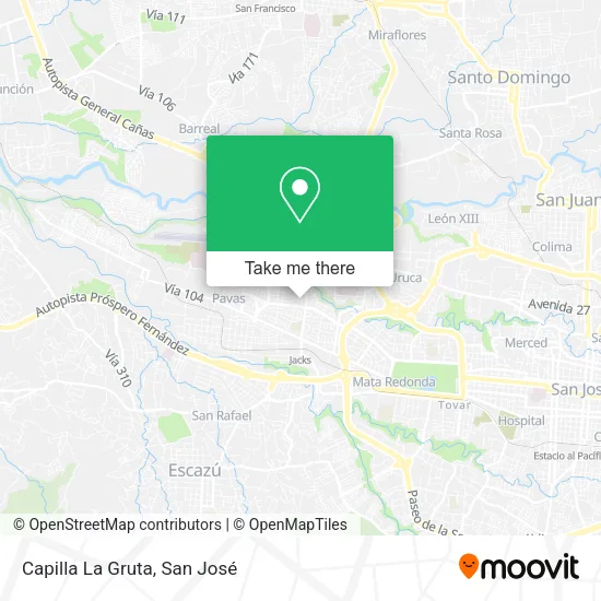 Capilla La Gruta map