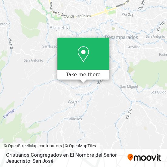 Cristianos Congregados en El Nombre del Señor Jesucristo map