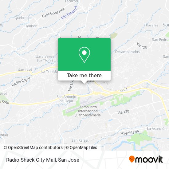Radio Shack City Mall map