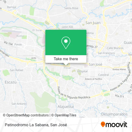 Patinodromo La Sabana map