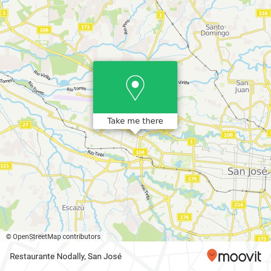 Restaurante Nodally map