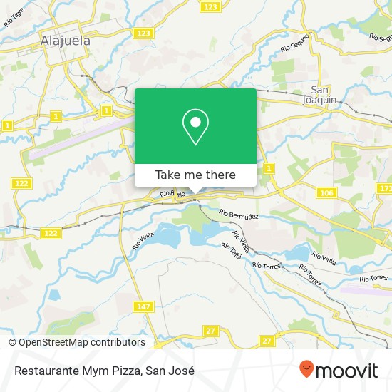 Mapa de Restaurante Mym Pizza