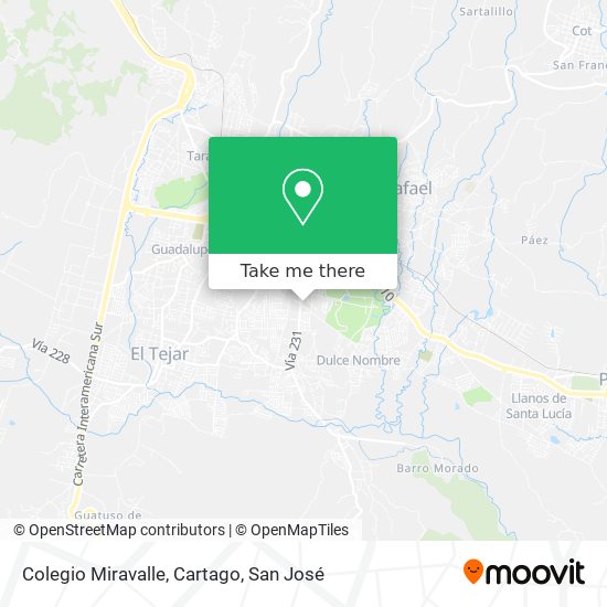 Colegio Miravalle, Cartago map