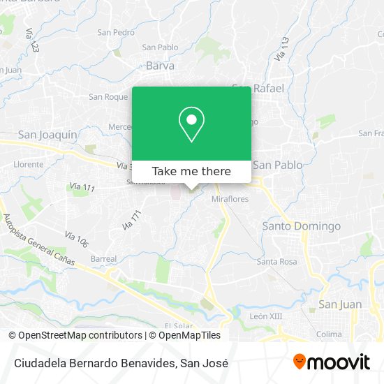 Ciudadela Bernardo Benavides map