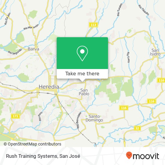 Mapa de Rush Training Systems