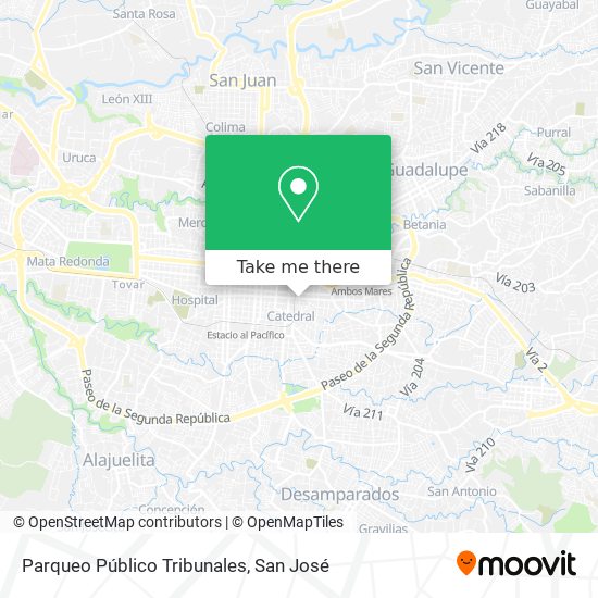 Parqueo Público Tribunales map