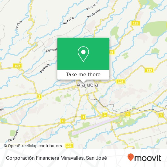 Corporación Financiera Miravalles map