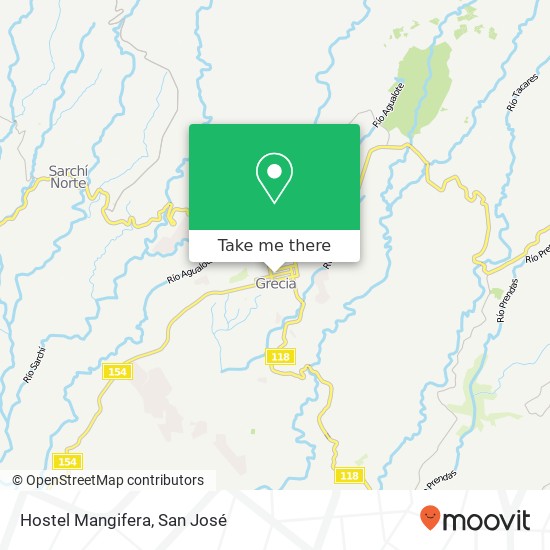 Hostel Mangifera map