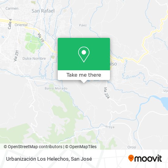 Urbanización Los Helechos map