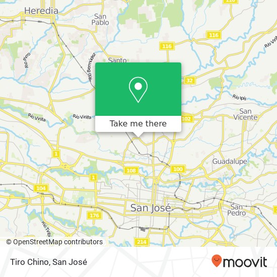 Tiro Chino map