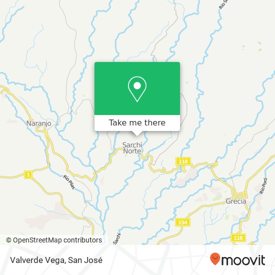 Valverde Vega map