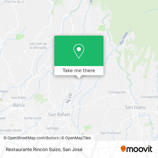 Mapa de Restaurante Rincón Suizo
