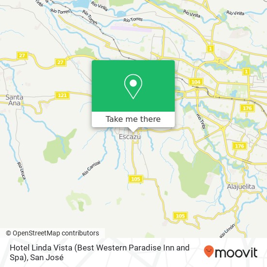 Hotel Linda Vista (Best Western Paradise Inn and Spa) map