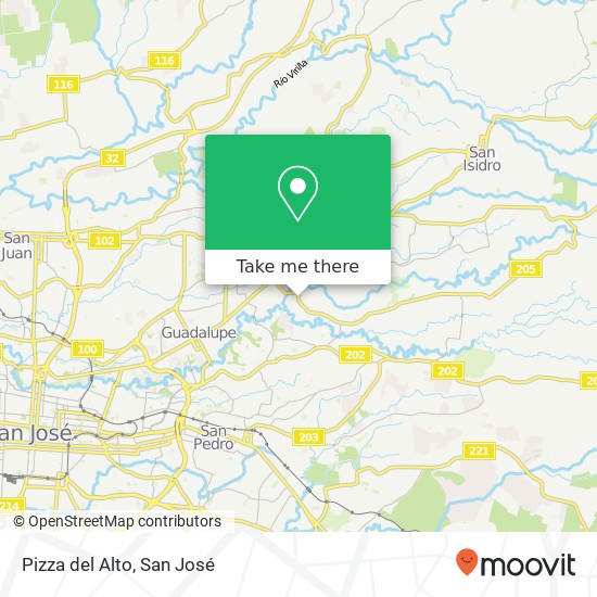 Pizza del Alto map