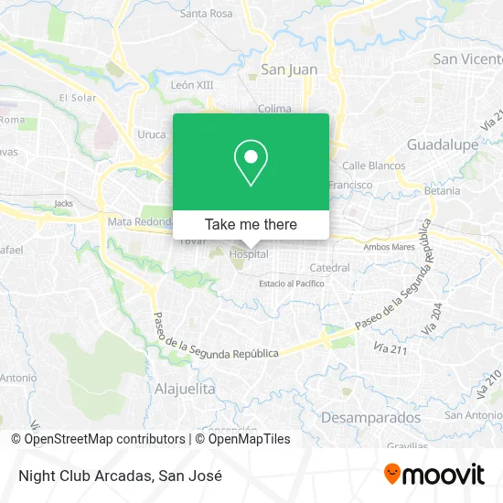 Night Club Arcadas map