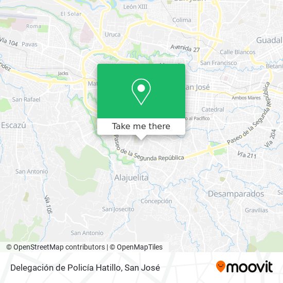 Delegación de Policía Hatillo map