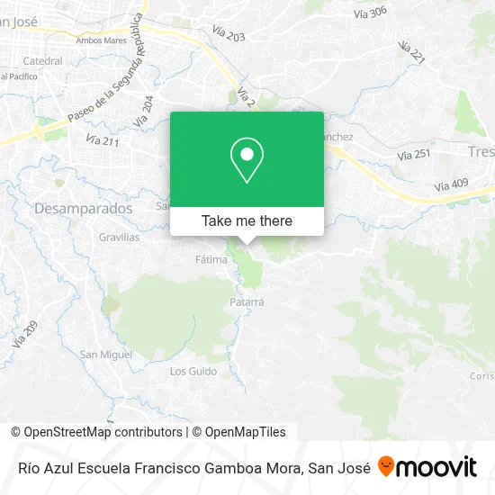 Río Azul Escuela Francisco Gamboa Mora map