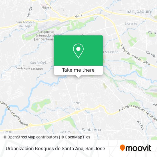 Urbanizacion Bosques de Santa Ana map
