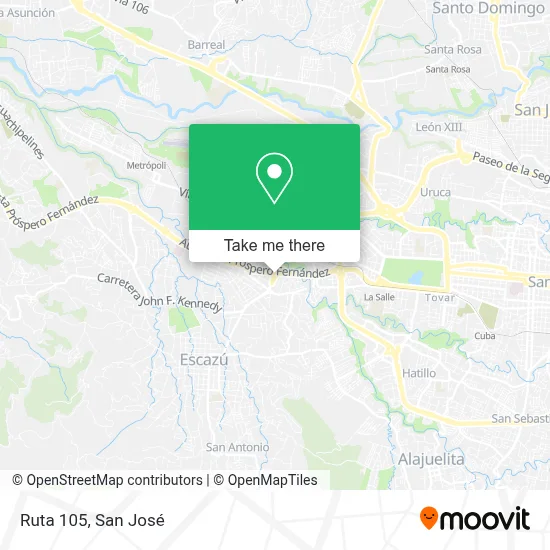 Ruta 105 map