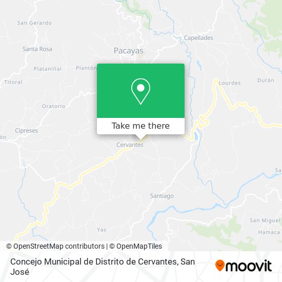 Concejo Municipal de Distrito de Cervantes map