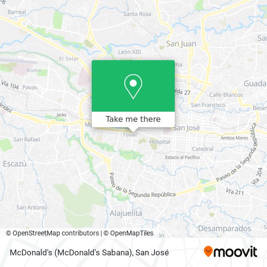 Mapa de McDonald's (McDonald's Sabana)