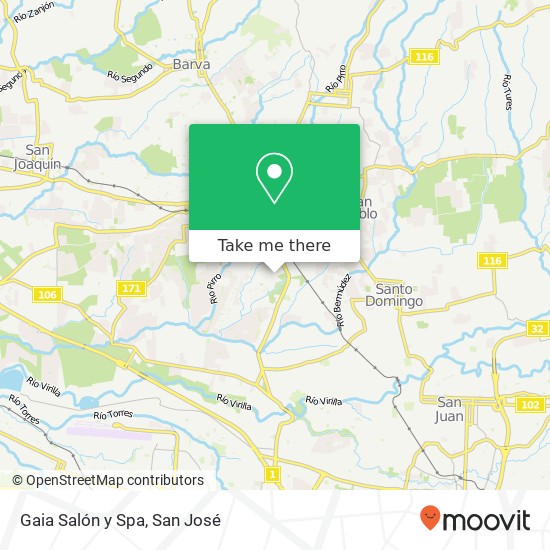 Gaia Salón y Spa map