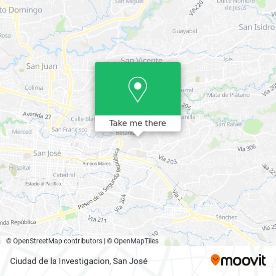 Ciudad de la Investigacion map