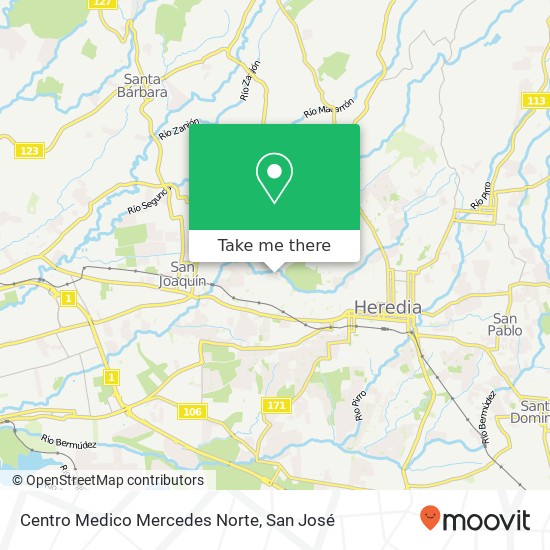 Mapa de Centro Medico Mercedes Norte