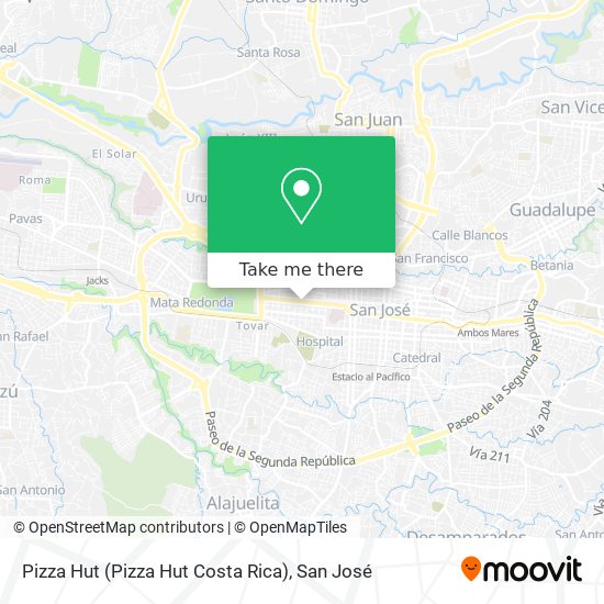 Pizza Hut (Pizza Hut Costa Rica) map