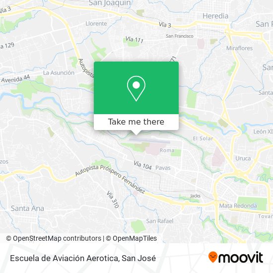Escuela de Aviación Aerotica map