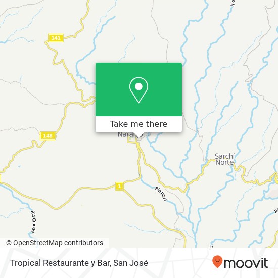 Tropical Restaurante y Bar map