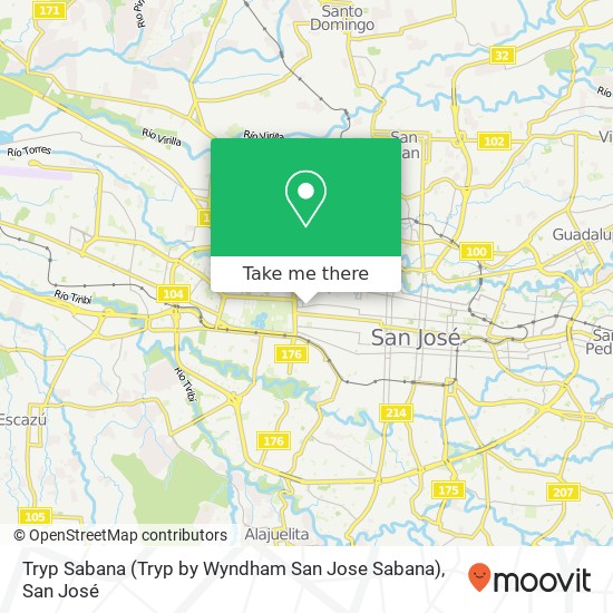 Tryp Sabana (Tryp by Wyndham San Jose Sabana) map