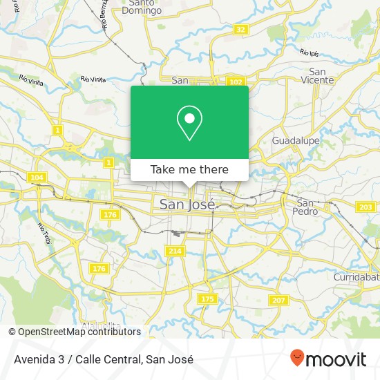 Avenida 3 / Calle Central map