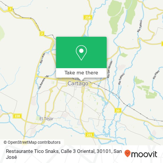 Restaurante Tico Snaks, Calle 3 Oriental, 30101 map