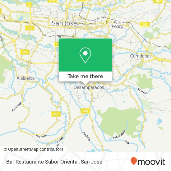 Bar Restaurante Sabor Oriental, Calle 6 Desamparados, Desamparados, 10301 map
