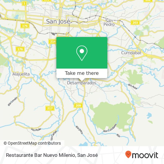 Restaurante Bar Nuevo Milenio, Avenida Central Desamparados, Desamparados, 10301 map