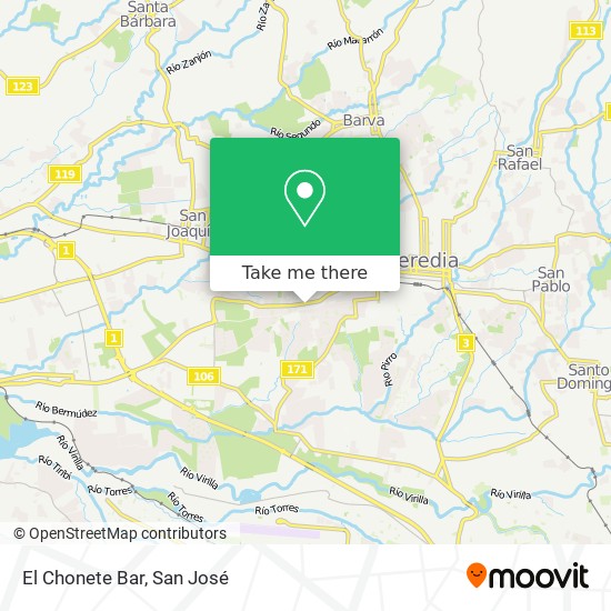 El Chonete Bar map