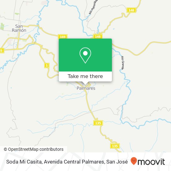 Soda Mi Casita, Avenida Central Palmares map