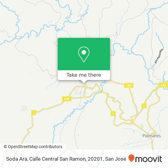 Soda Ara, Calle Central San Ramon, 20201 map