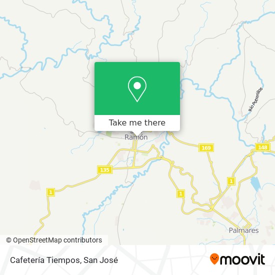 Cafetería Tiempos map