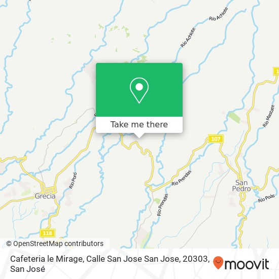 Mapa de Cafeteria le Mirage, Calle San Jose San Jose, 20303