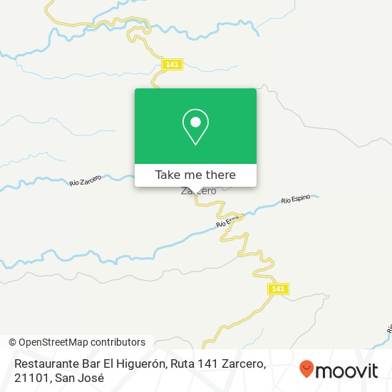 Restaurante Bar El Higuerón, Ruta 141 Zarcero, 21101 map
