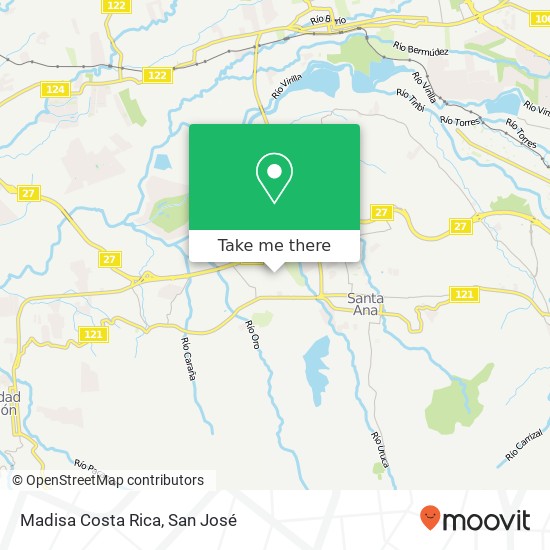 Madisa Costa Rica map