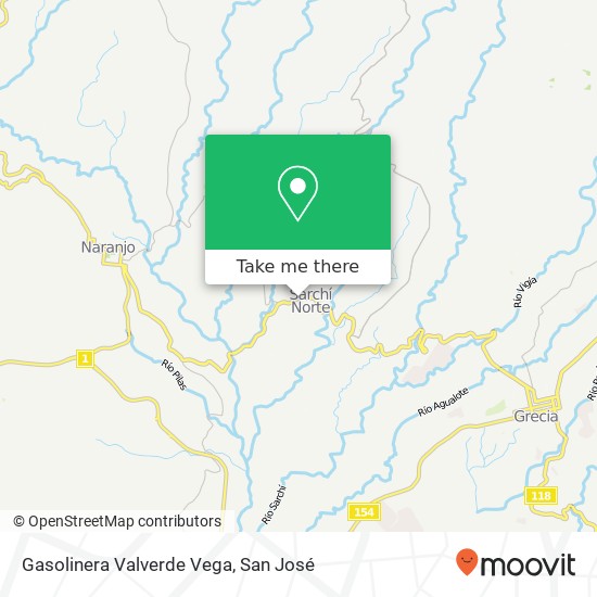 Mapa de Gasolinera Valverde Vega