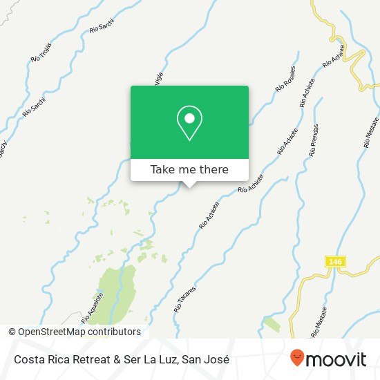 Costa Rica Retreat & Ser La Luz map